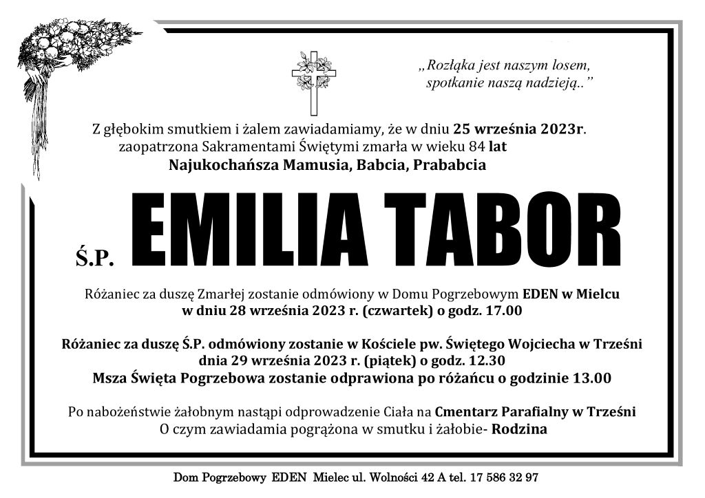 You are currently viewing śp. EMILIA TABOR
