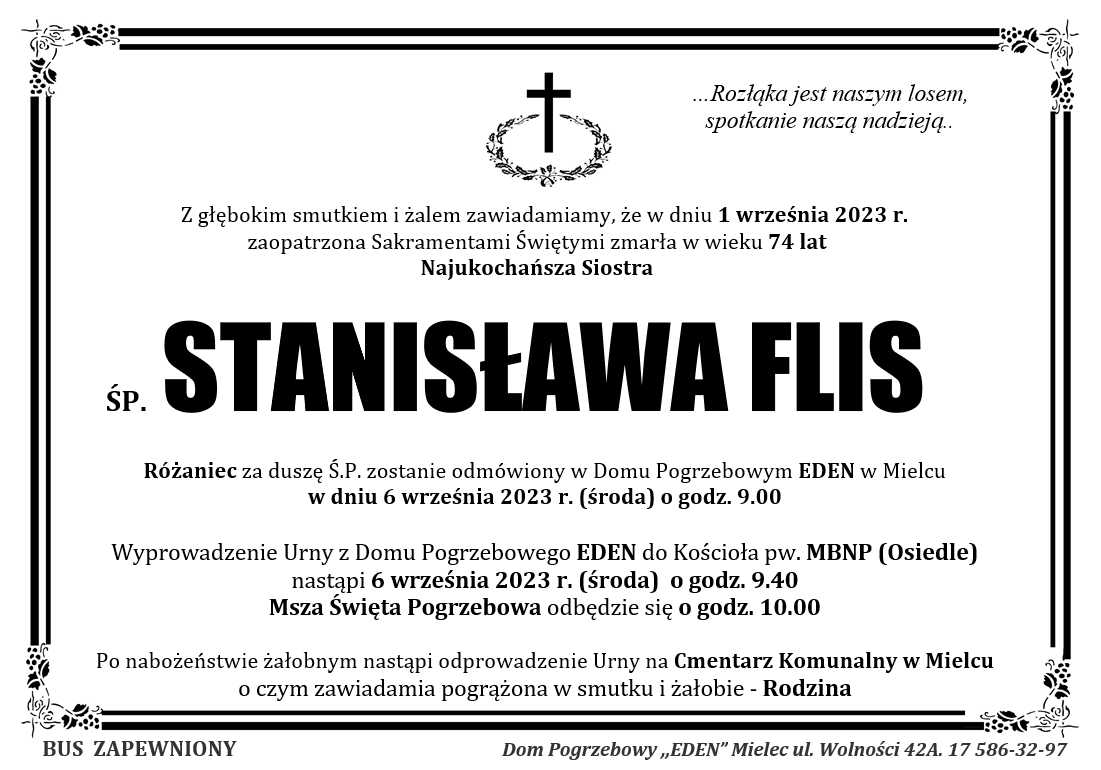 You are currently viewing śp. STANISŁAWA FLIS