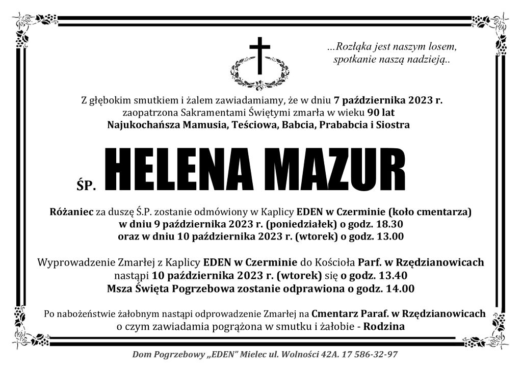 You are currently viewing śp. HELENA MAZUR