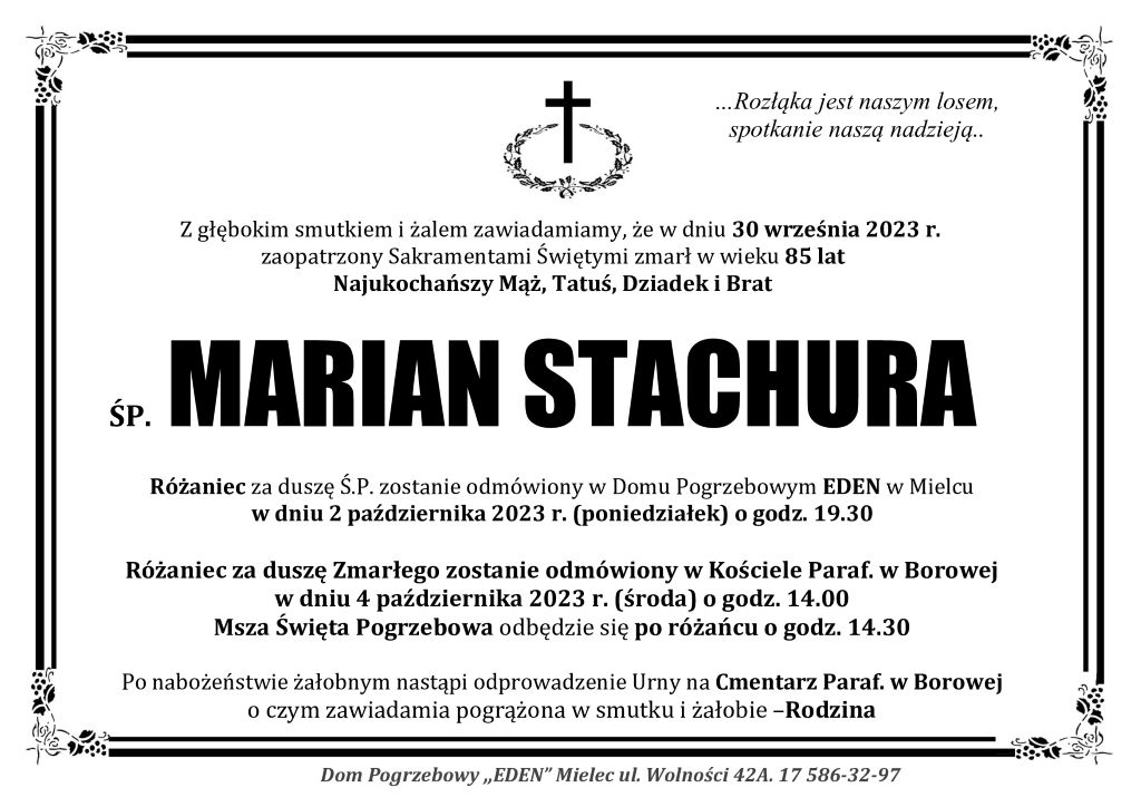 You are currently viewing śp. MARIAN STACHURA