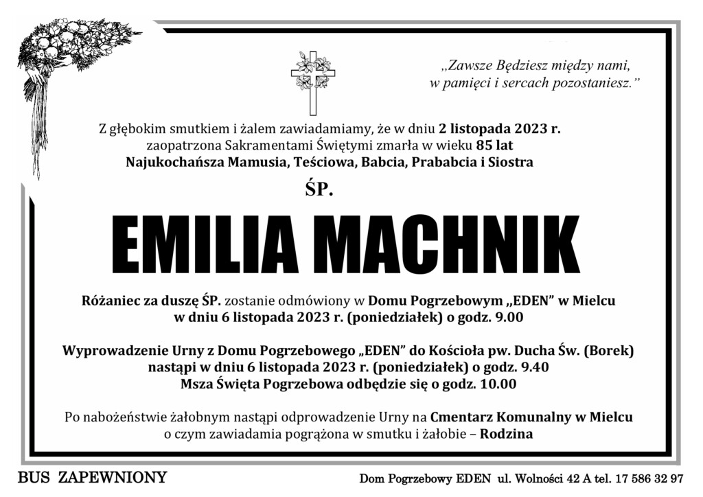 You are currently viewing ŚP. EMILIA MACHNIK