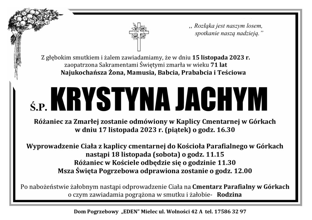 You are currently viewing śp. KRYSTYNA JACHYM