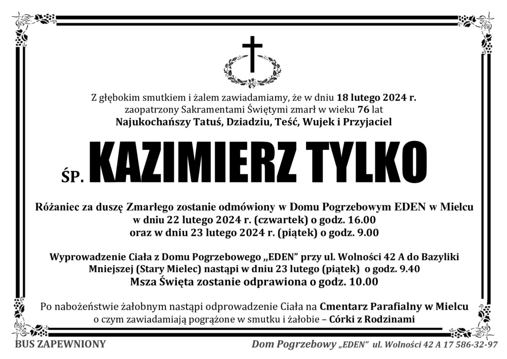 Read more about the article śp. KAZIMIERZ TYLKO