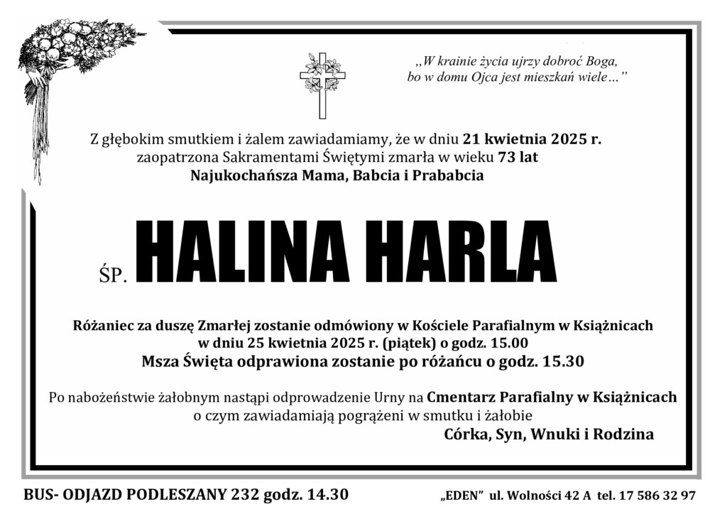 You are currently viewing ŚP. HALINA HARLA