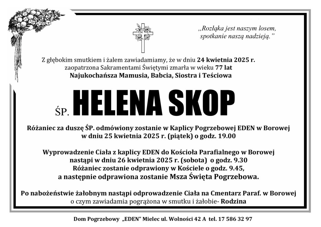 You are currently viewing ŚP. HELENA SKOP