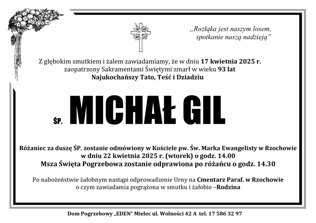 You are currently viewing ŚP. MICHAŁ GIL