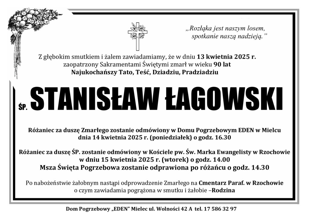 You are currently viewing ŚP. STANISŁAW ŁAGOWSKI