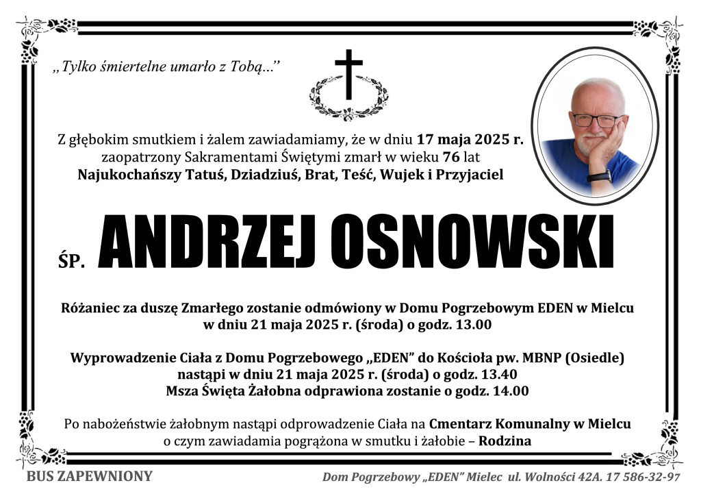 ŚP. ANDRZEJ OSNOWSKI