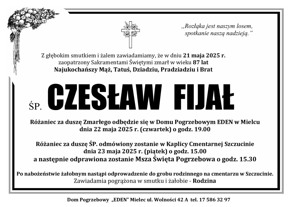You are currently viewing ŚP. CZESŁAW FIJAŁ