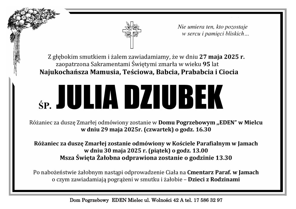 You are currently viewing ŚP. JULIA DZIUBEK