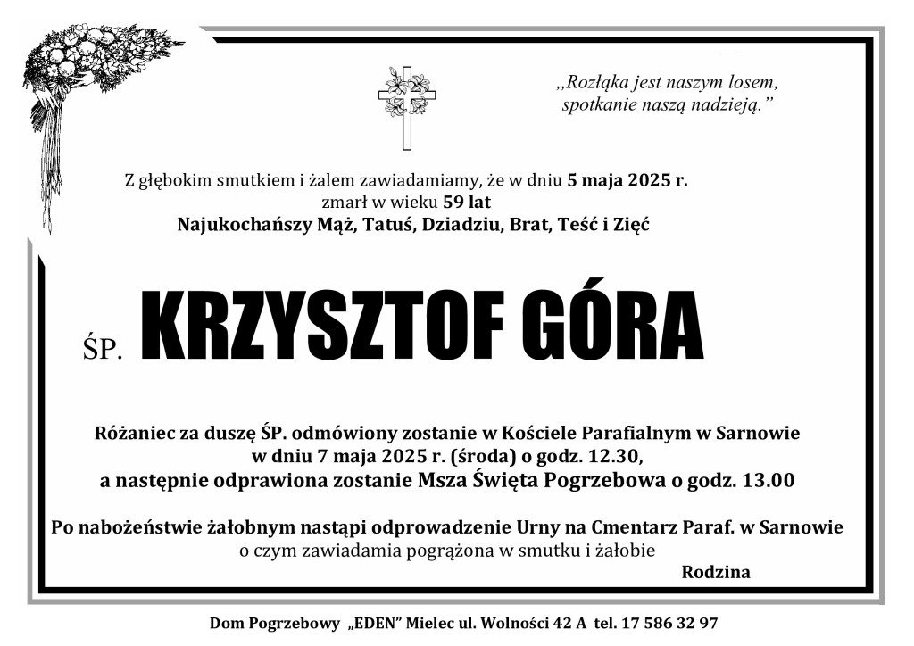 You are currently viewing ŚP. KRZYSZTOF GÓRA