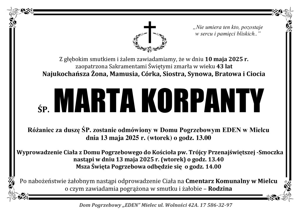 ŚP. MARTA KORPANTY