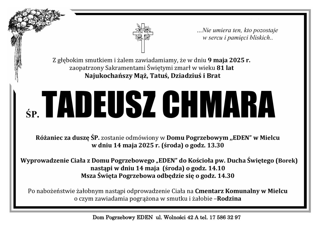 You are currently viewing ŚP. TADEUSZ CHMARA