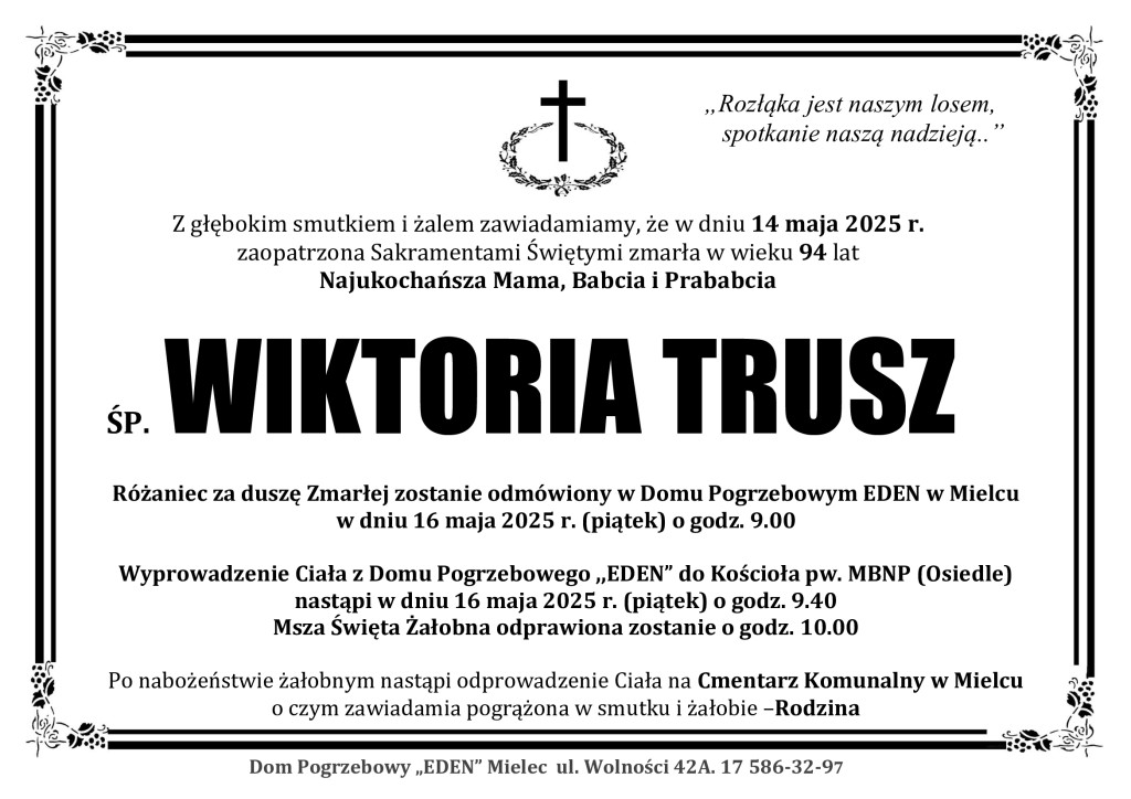 ŚP. WIKTORIA TRUSZ