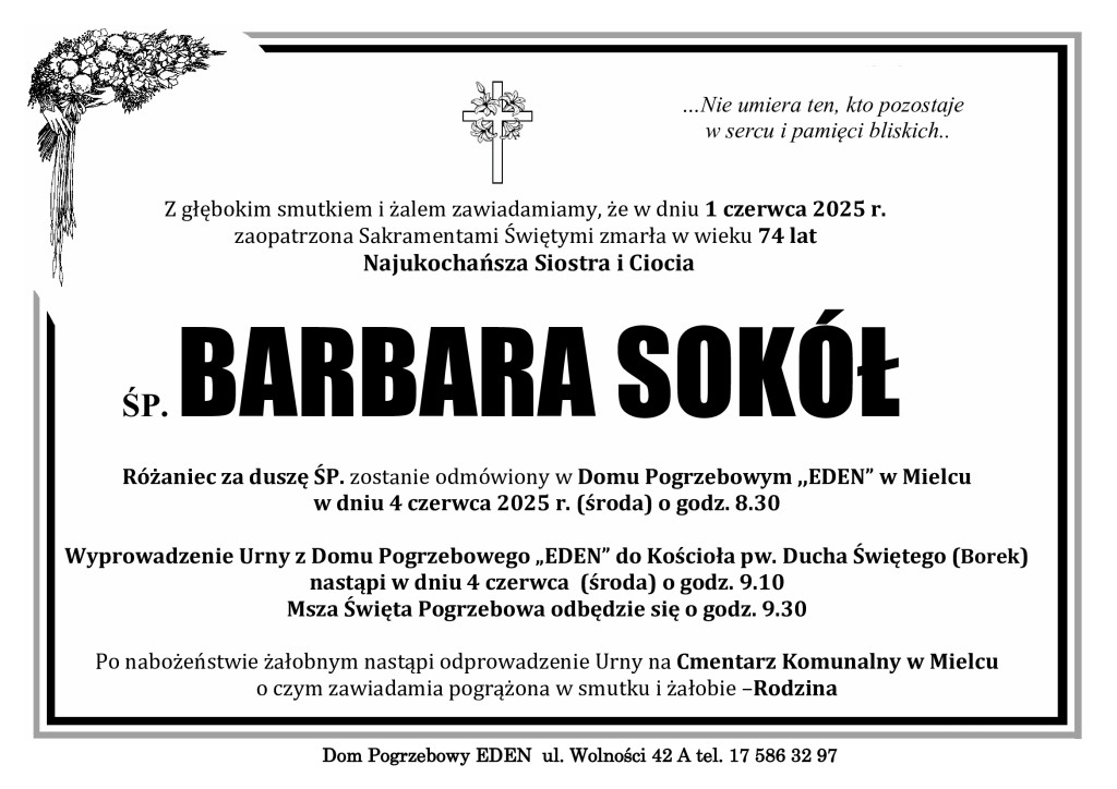 You are currently viewing ŚP. BARBARA SOKÓŁ