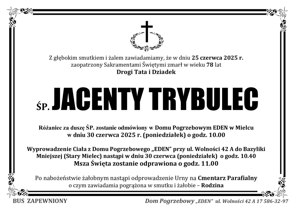You are currently viewing ŚP. JACENTY TRYBULEC