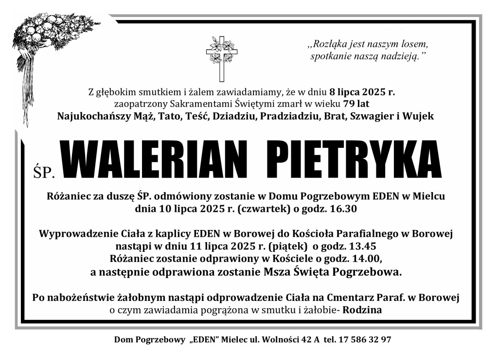 You are currently viewing ŚP. WALERIAN PIETRYKA