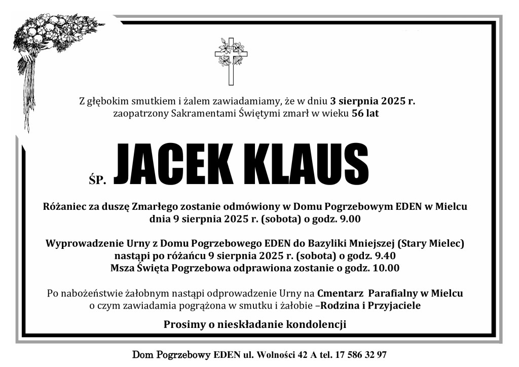 You are currently viewing ŚP. JACEK KLAUS