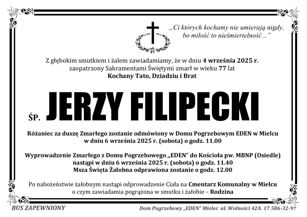 Read more about the article ŚP. JERZY FILIPECKI