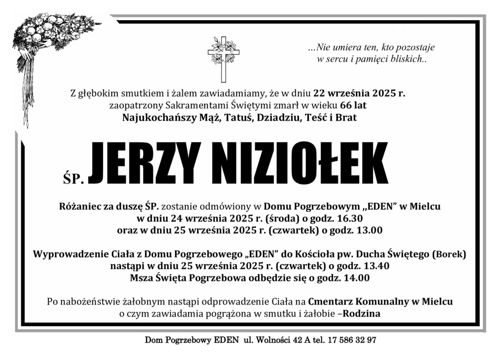 Read more about the article ŚP. JERZY NIZIOŁEK