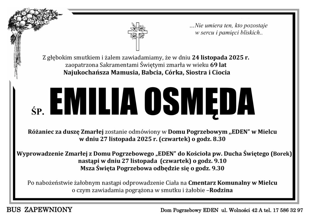 ŚP. EMILIA OSMĘDA