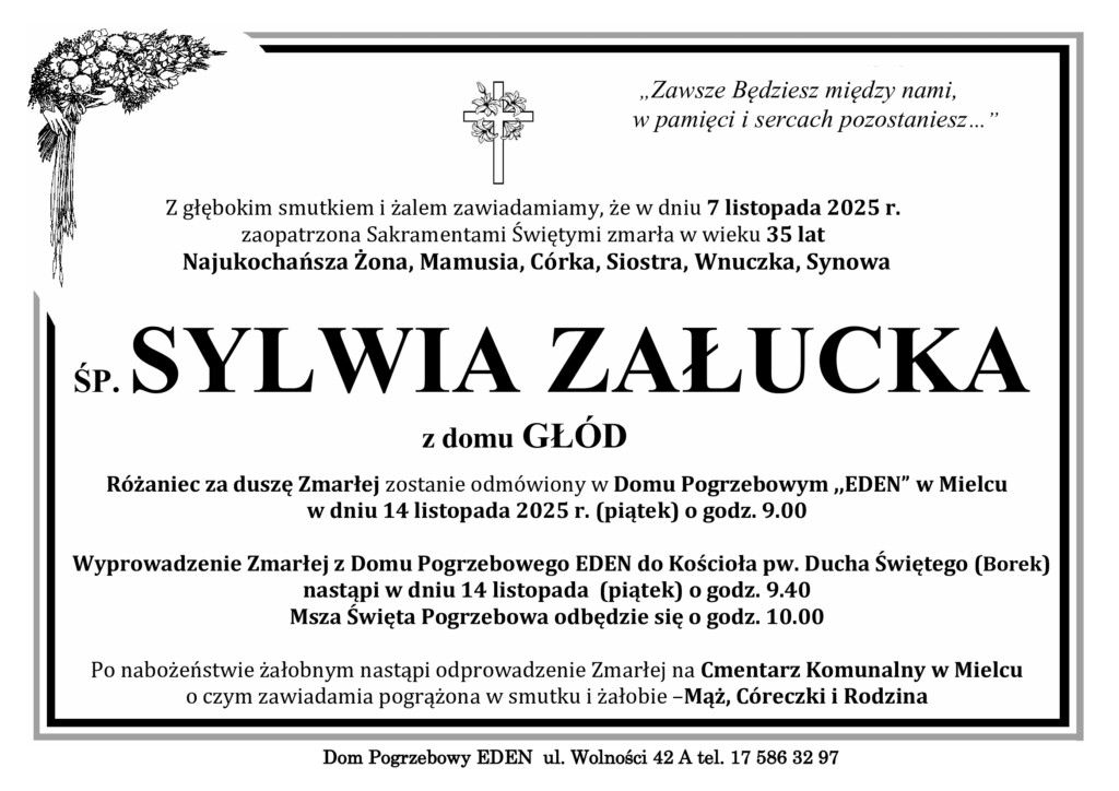 You are currently viewing ŚP. SYLWIA ZAŁUCKA