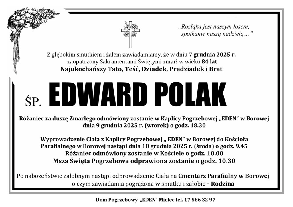 You are currently viewing ŚP. EDWARD POLAK