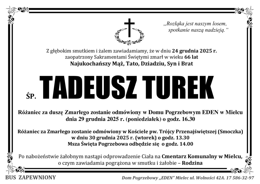 You are currently viewing ŚP. TADEUSZ TUREK