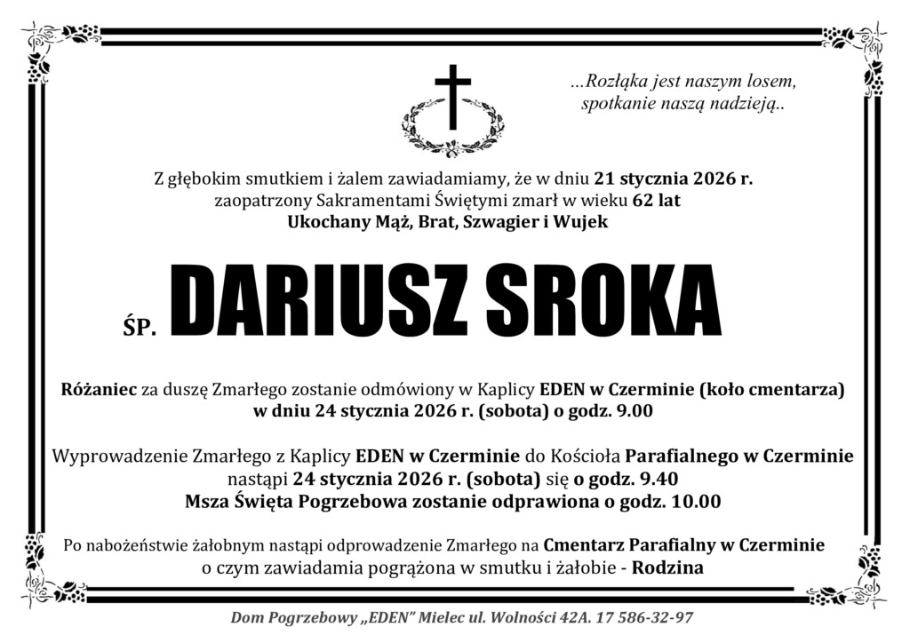 You are currently viewing ŚP. DARIUSZ SROKA