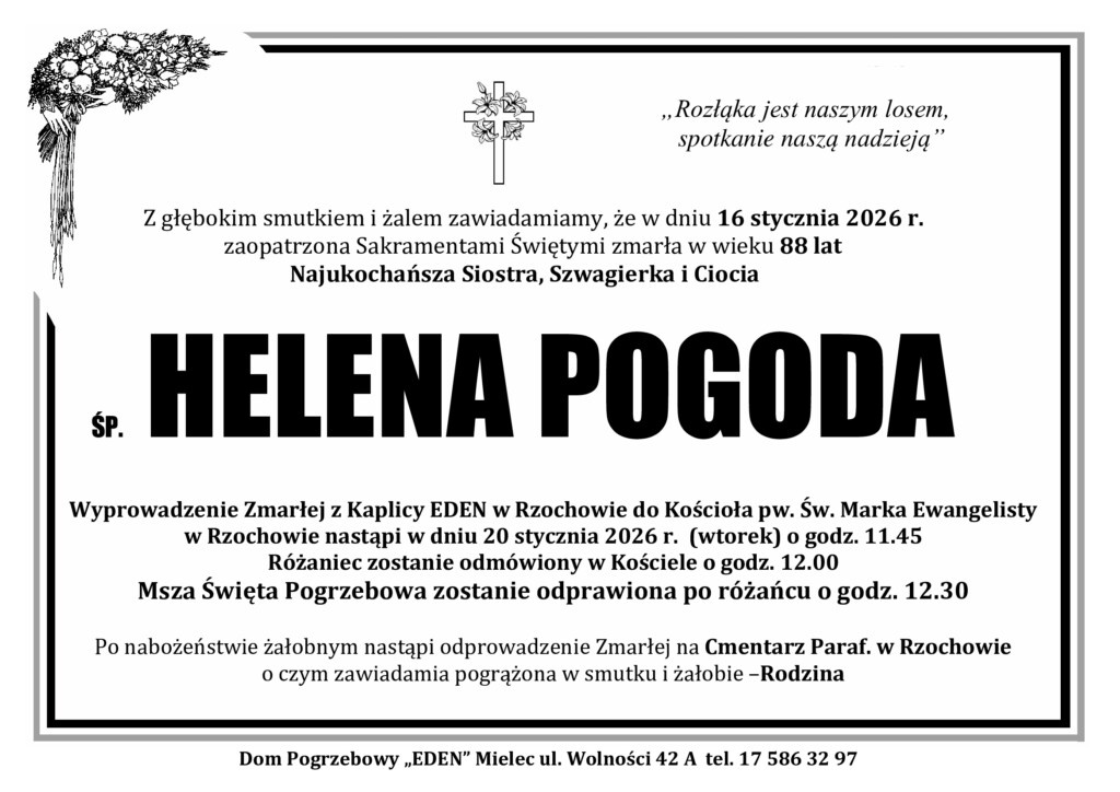 Read more about the article ŚP. HELENA POGODA