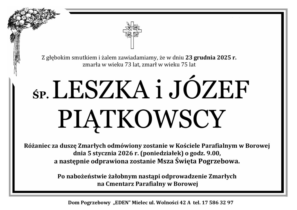 You are currently viewing ŚP. LESZKA I JÓZEF PIĄTKOWSCY