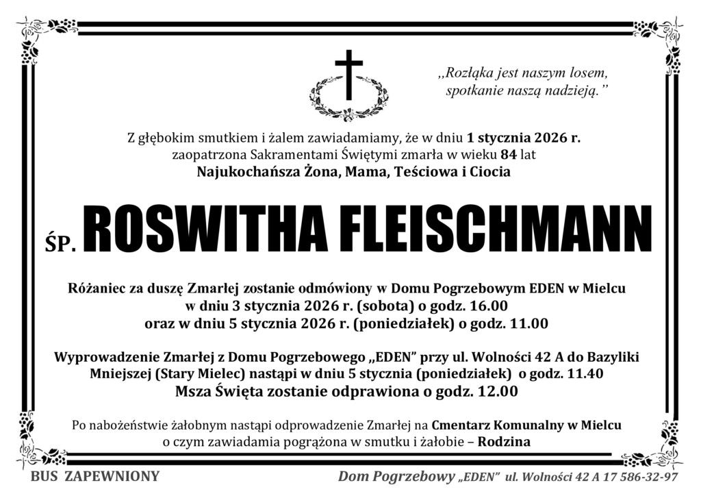 You are currently viewing ŚP. ROSWITHA FLEISCHMANN