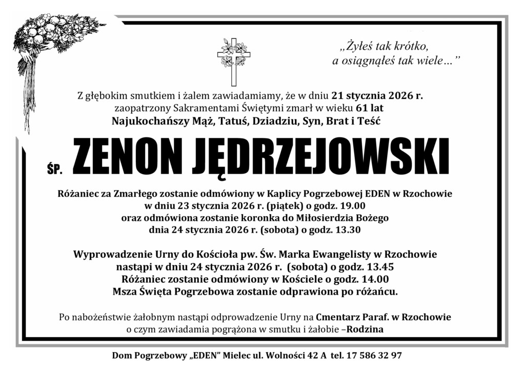 You are currently viewing ŚP. ZENON JĘDRZEJOWSKI