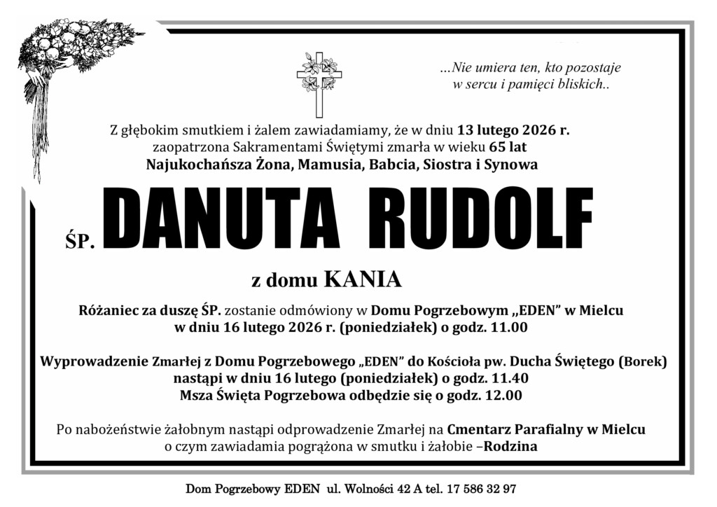 You are currently viewing ŚP. DANUTA RUDOLF