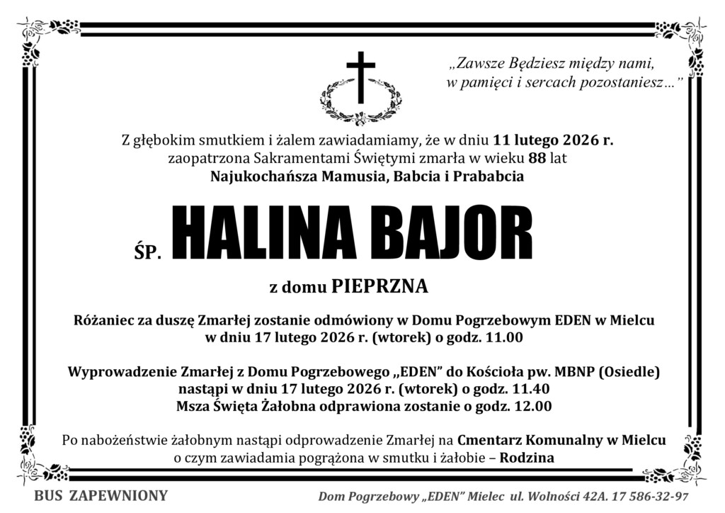 You are currently viewing ŚP. HALINA BAJOR