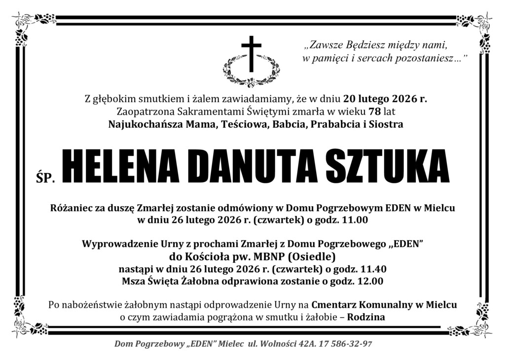 You are currently viewing ŚP. HELENA DANUTA SZTUKA