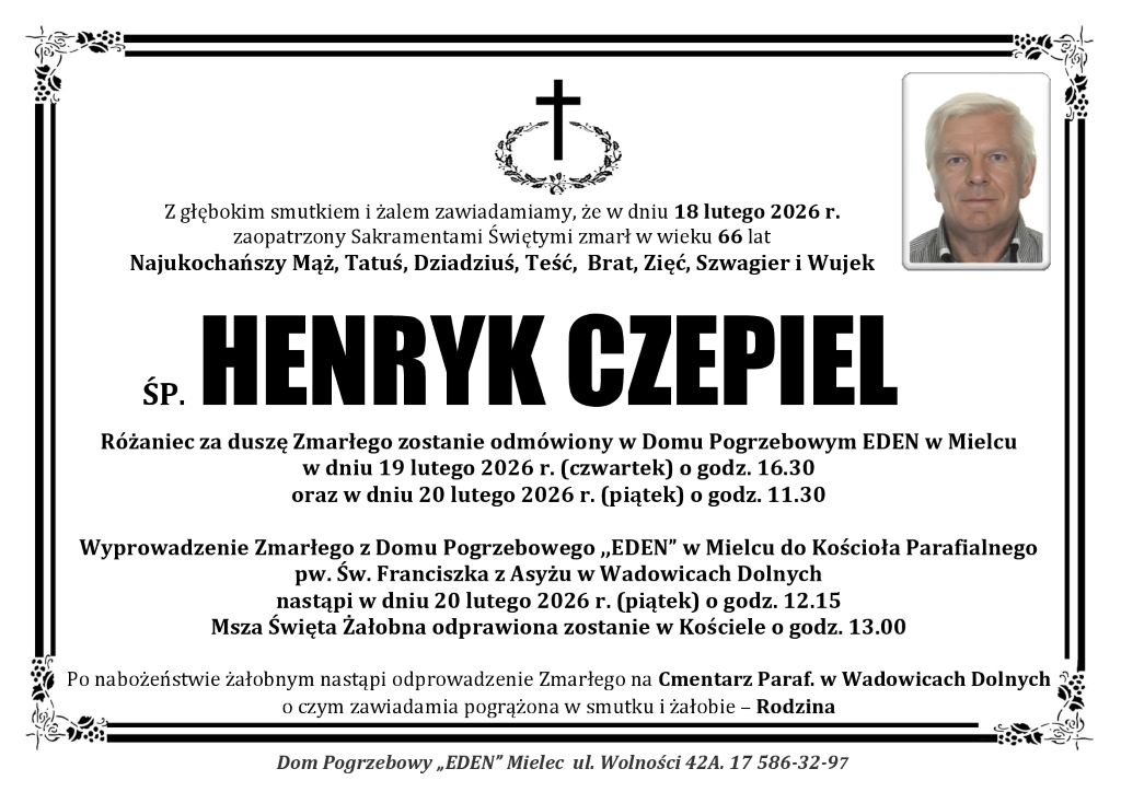 You are currently viewing ŚP. HENRYK CZEPIEL