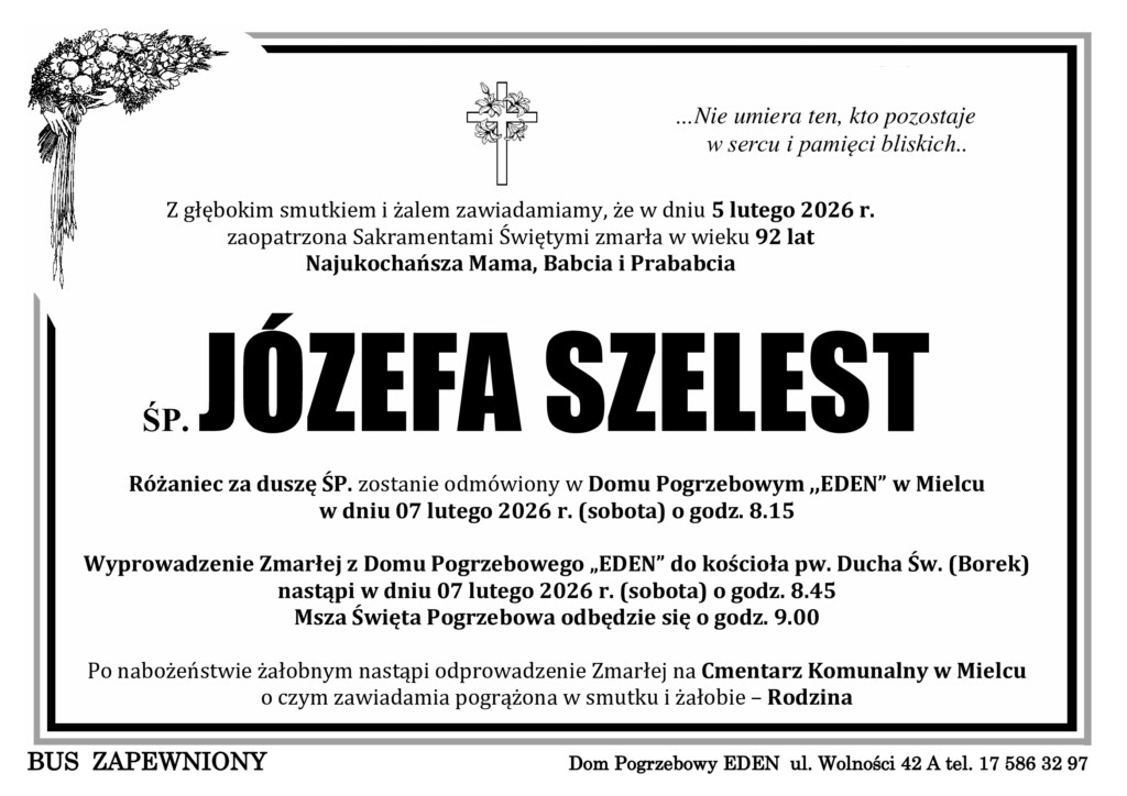 You are currently viewing ŚP. JÓZEFA SZELEST