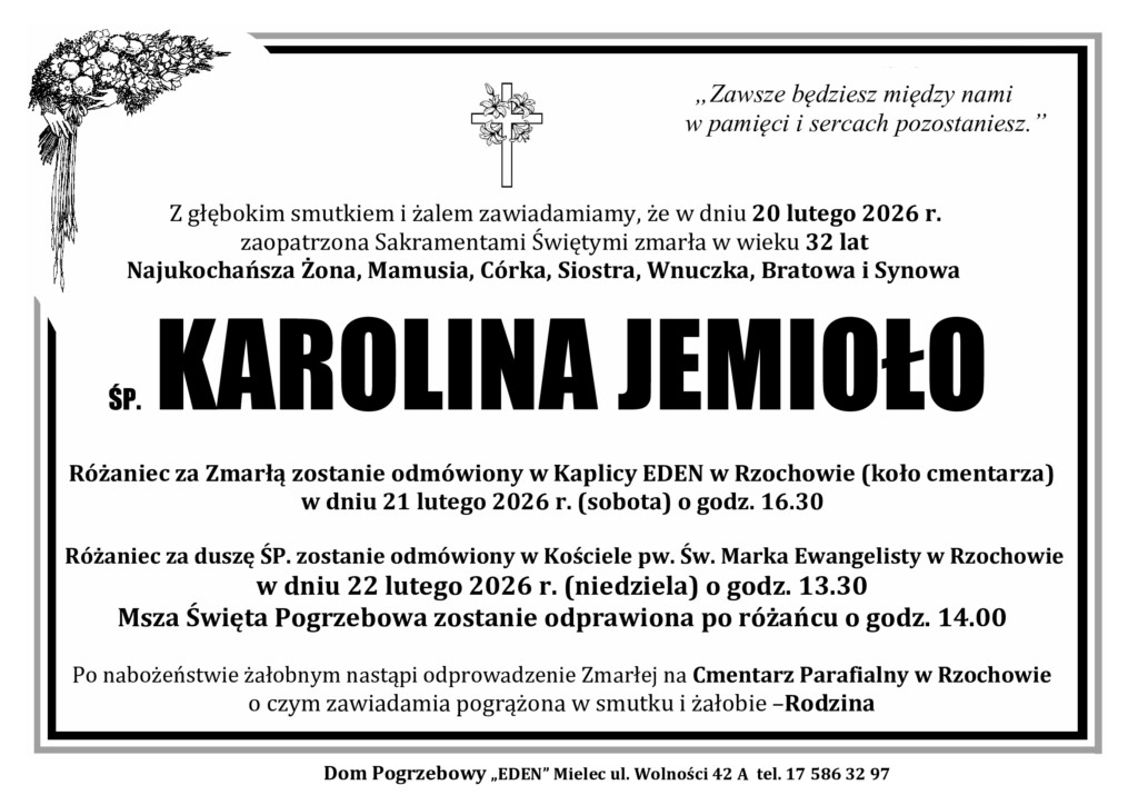 You are currently viewing ŚP. KAROLINA JEMIOŁO