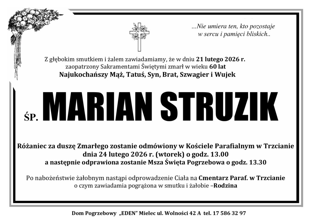 You are currently viewing ŚP. MARIAN STRUZIK