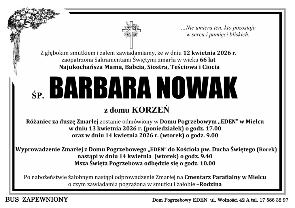 Read more about the article ŚP. BARBARA NOWAK