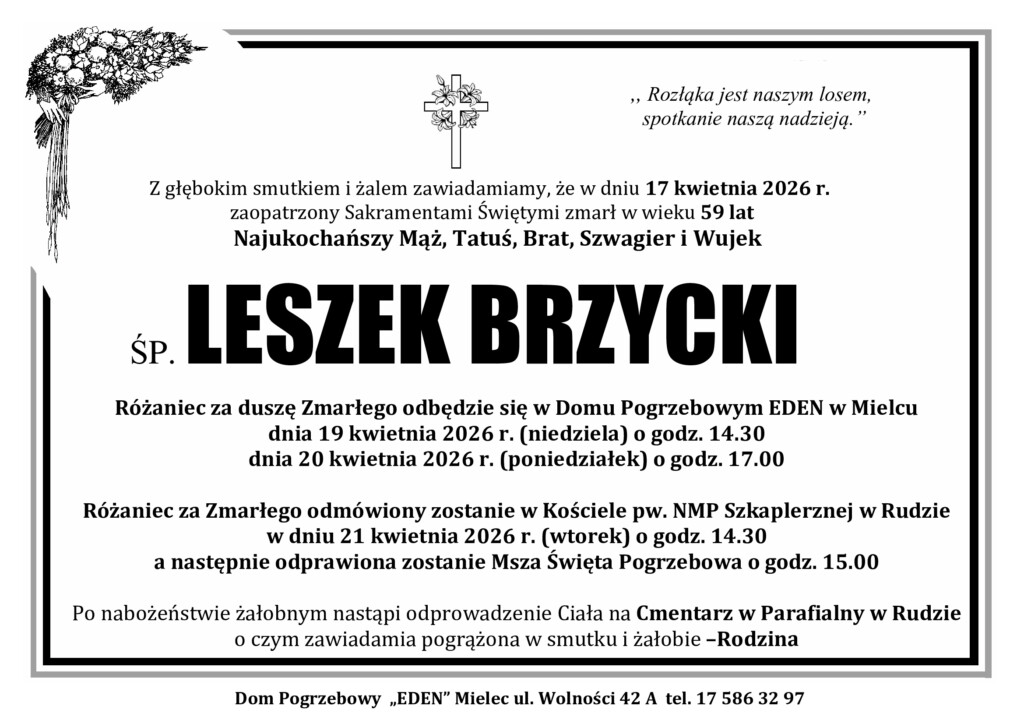 Read more about the article ŚP. LESZEK BRZYCKI