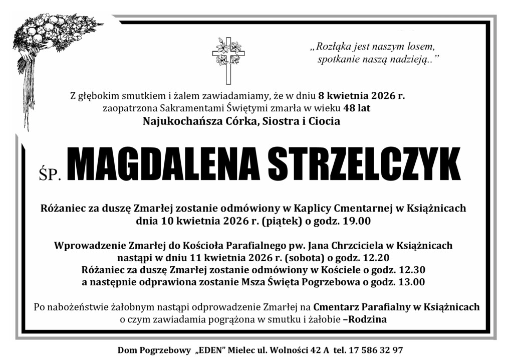 You are currently viewing ŚP. MAGDALENA STRZELCZYK
