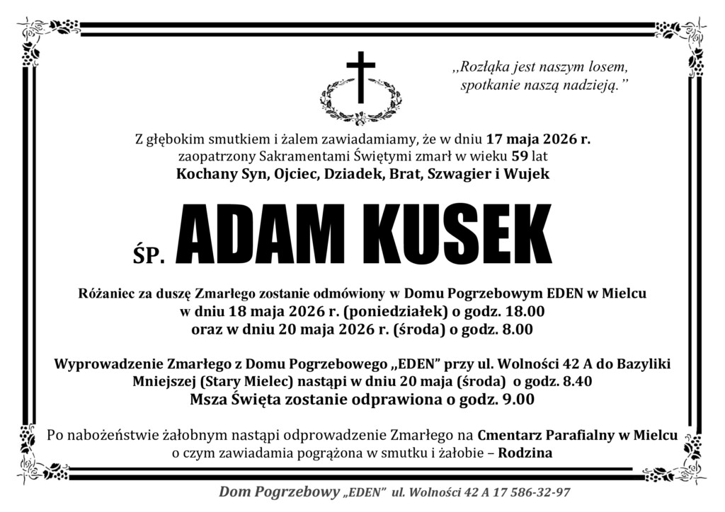 You are currently viewing ŚP. ADAM KUSEK