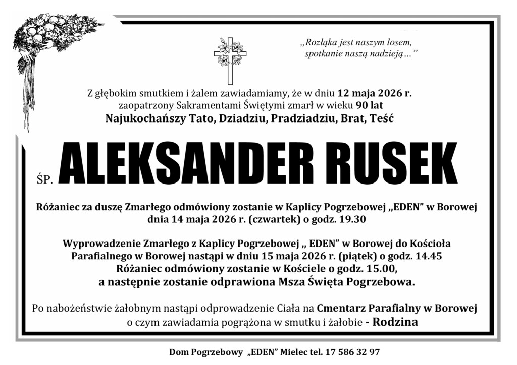 You are currently viewing ŚP. ALEKSANDER RUSEK