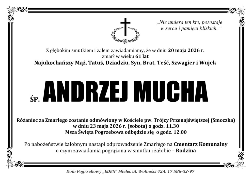 You are currently viewing ŚP. ANDRZEJ MUCHA