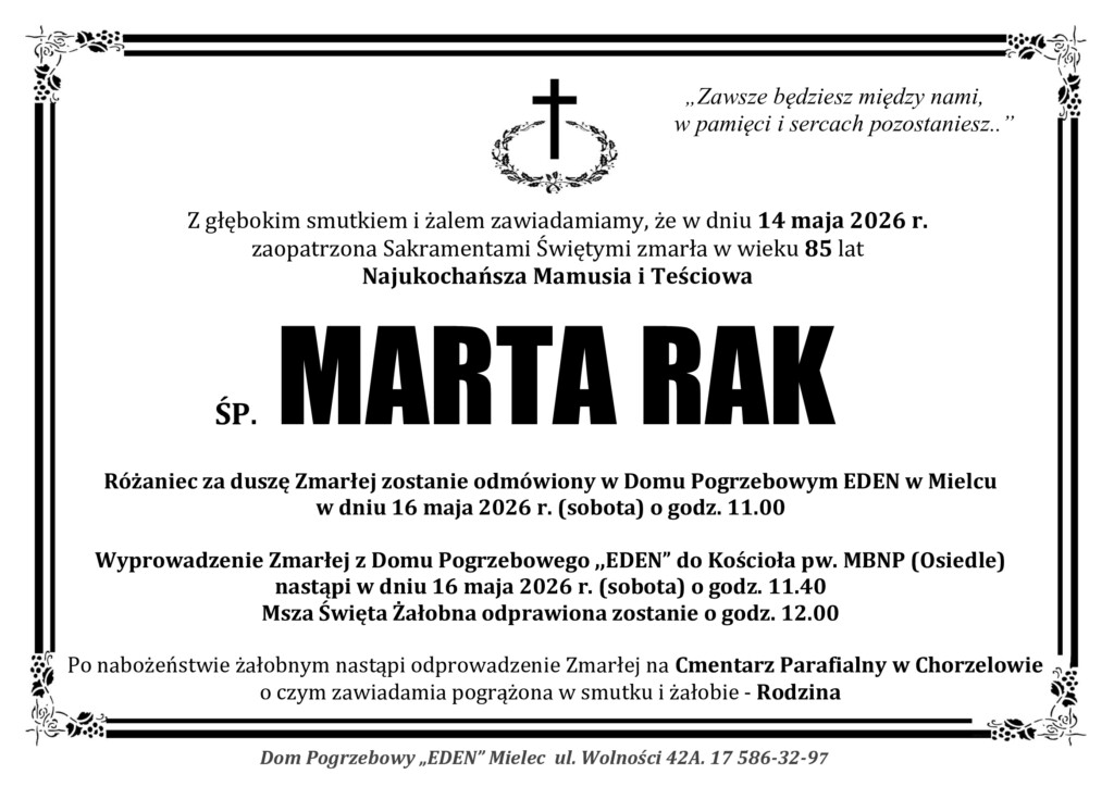 You are currently viewing ŚP. MARIA RAK