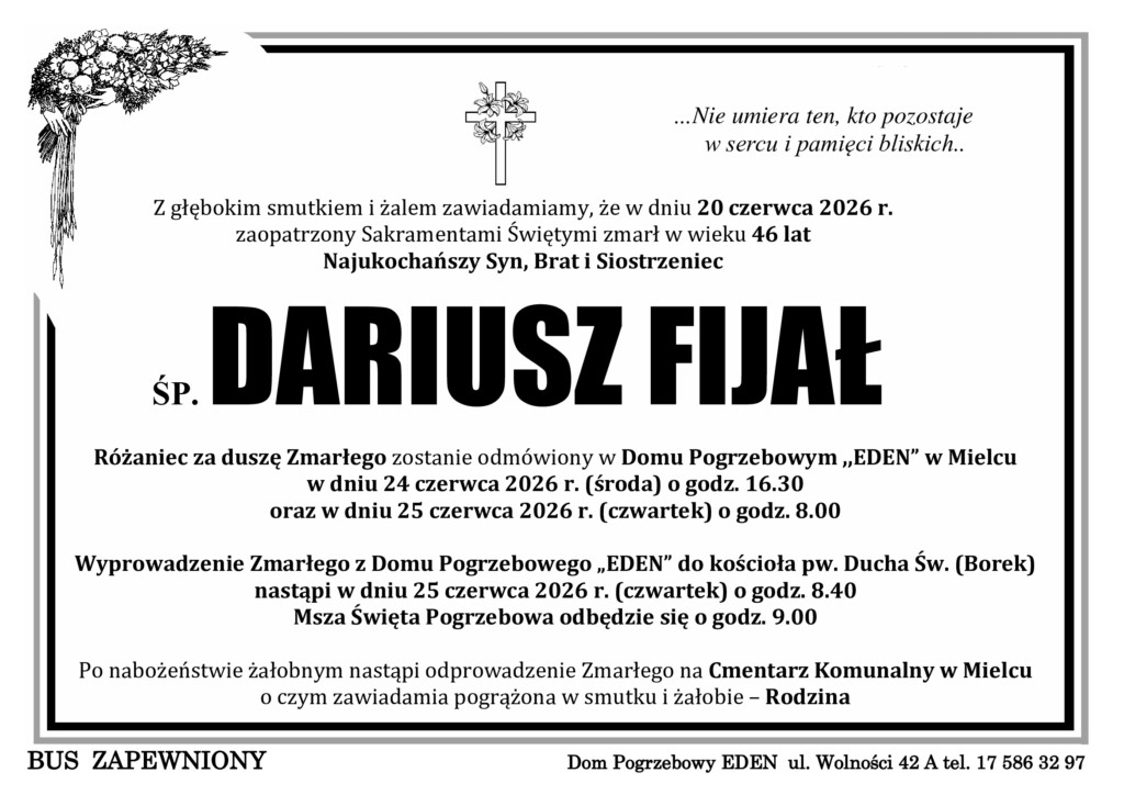 Read more about the article ŚP. DARIUSZ FIJAŁ