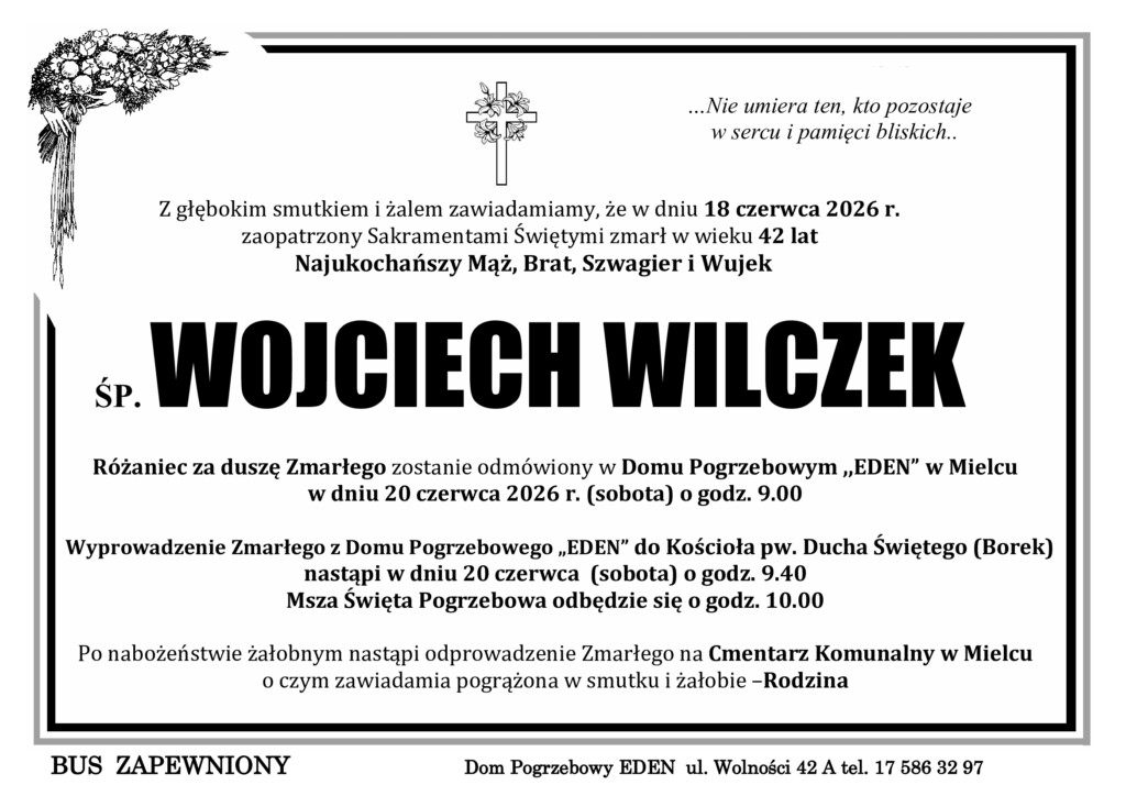 Read more about the article ŚP. WOJCIECH WILCZEK
