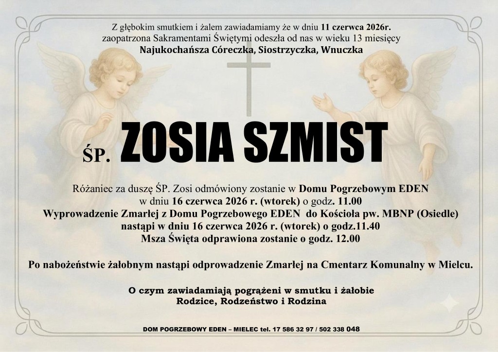 You are currently viewing ŚP. ZOSIA SZMIST